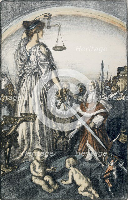 The Reign of Justice, 1917. Artist: Edmund Joseph Sullivan.
