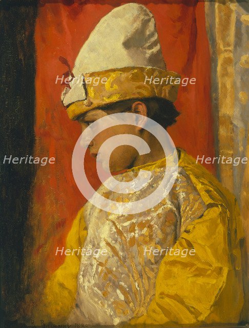 In skomorokh dress, 1882. Artist: Vasnetsov, Viktor Mikhaylovich (1848-1926)