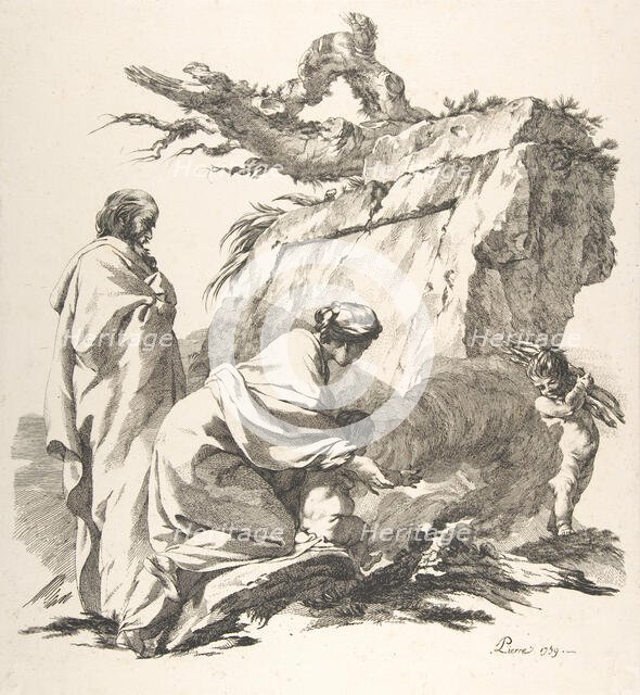 Flight Into Egypt, 1759. Creator: Jean-Baptiste-Marie Pierre.