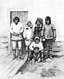 Lord Lonsdale’s Travels in North America: Esquimaux at Peel's River, Alaska, 1890. Creator: Unknown.