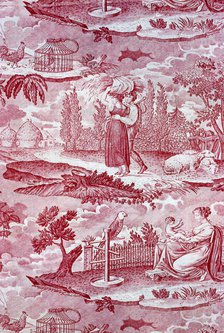 Le Kakatoes (The Cockatoo) (Furnishing Fabric), Rouen, c. 1815/20. Creator: Favre-Petitpierre et Cie.