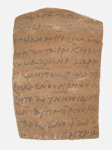 Ostrakon with a Letter from John to Moses, Coptic, 600. Creator: Unknown.