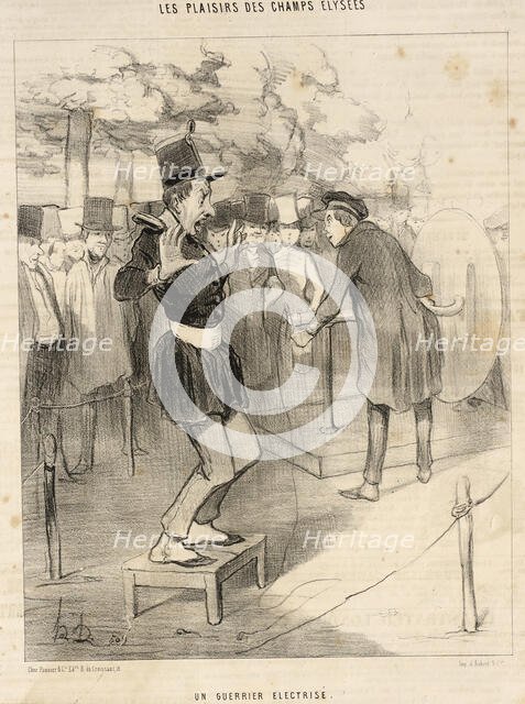 Un Guerrier électrisé, 1844. Creator: Honore Daumier.