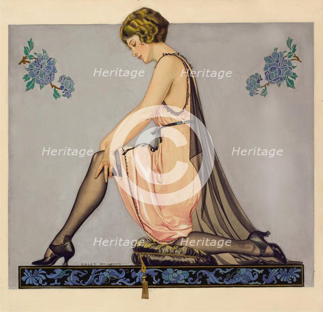 Illustration for the Holeproof Hosiery Company brochure, 1922. Creator: Phillips, Coles (1880-1927).