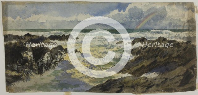 Rainbow Over Stormy Sea, c.1900. Creator: Unknown.
