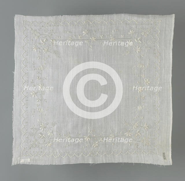 Handkerchief, Switzerland, 1892/1900. Creator: Unknown.