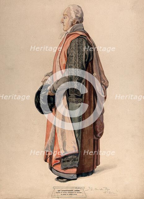 A doctor of physic of Oxford in his ceremonial robes, Oxford, c1820s. Creator: Unknown.
