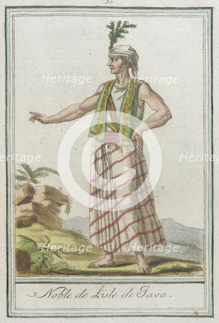 Costumes de Différents Pays, 'Noble de l'Isle de Java', c1797. Creators: Jacques Grasset de Saint-Sauveur, LF Labrousse.