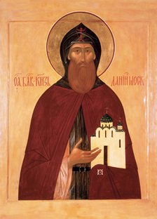 Saint Daniel of Moscow. Artist: Russian icon  