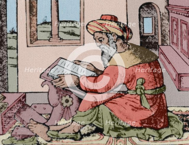 Averroes in his studio, 1530.  Creator: Unknown.