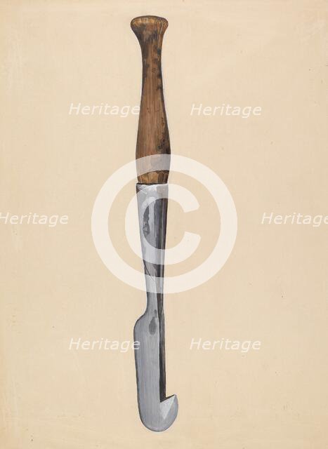 Bark Peeler, c. 1937. Creator: Chester Kluf.