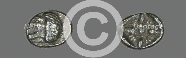 Diobol (Coin) Depicting a Lion, early 5th century BCE. Creator: Unknown.