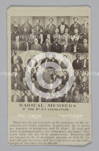 Radical Members of the South Carolina Legislature, 1868. Creator: Unknown.