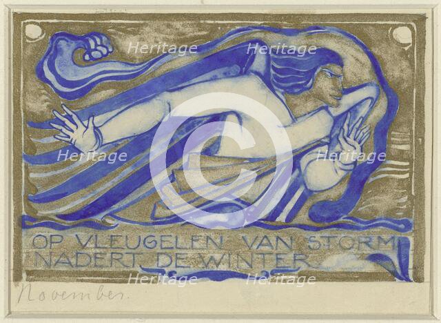 The Winter is approaching on the wing of the storm, November, c. 1929. Creator: Willem Arondeus.