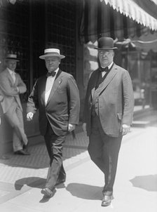 Ben Johnson, right, with Edward J. Walsh, 1916. Creator: Harris & Ewing.