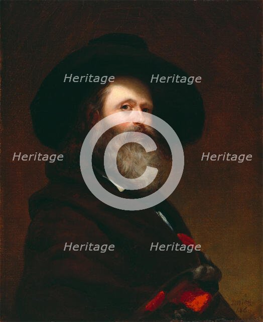 Self Portrait, 1860. Creator: Charles Loring Elliott.