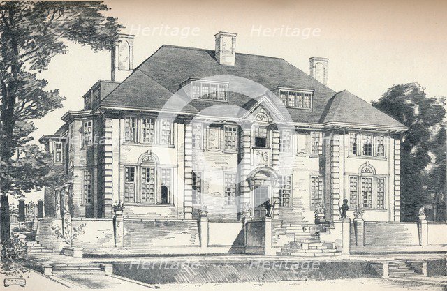 'Design for a house at Hampstead By C. H. B. Quennell', c1913. Artist: Unknown.