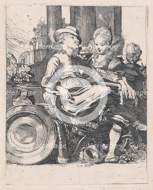 The Enamored Couple: Lucelle and Ascagnes, 1616. Creator: Willem Pietersz. Buytewech.