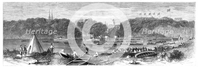 The Prince of Wales in Canada - the Lumberers' Regatta, Ottawa..., 1860. Creator: Unknown.