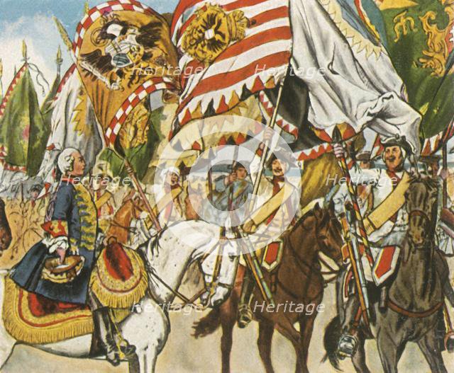 Victory celebration at Hohenfriedberg, 4 June 1745, (1936). Creator: Unknown.