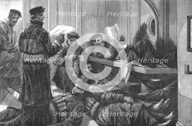 ''The Naval Manoeuvers; The Lifeboat Crewe on Night Watch', 1890. Creator: Unknown.