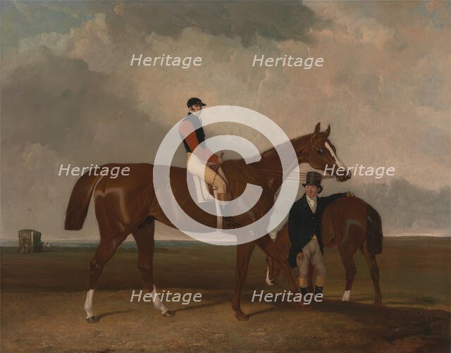 Elis' at Doncaster, Ridden by John Day, with his Van in the Background, between 1836 and 1837. Creator: Abraham Cooper.