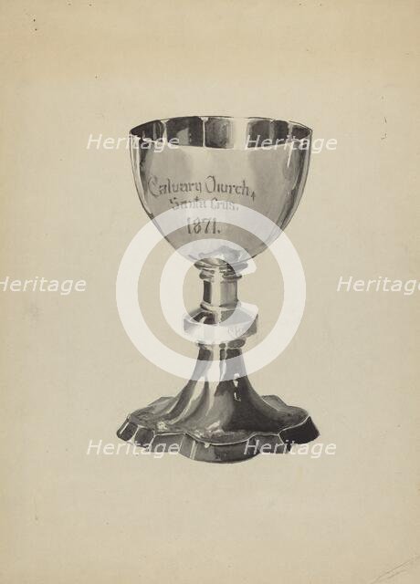 Silver Chalice, c. 1936. Creator: Lena Nastasi.