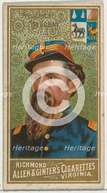 President of Uruguay, from World's Sovereigns series (N34) for Allen & Ginter Cigarettes, ..., 1889. Creator: Unknown.