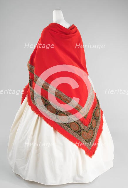 Wedding shawl, American, 1866. Creator: Unknown.