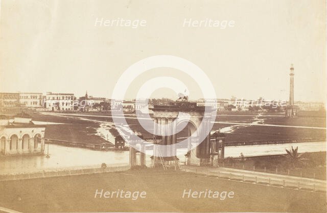 [The Maidan from Government House During the Rains], 1858-61. Creator: John Constantine Stanley.