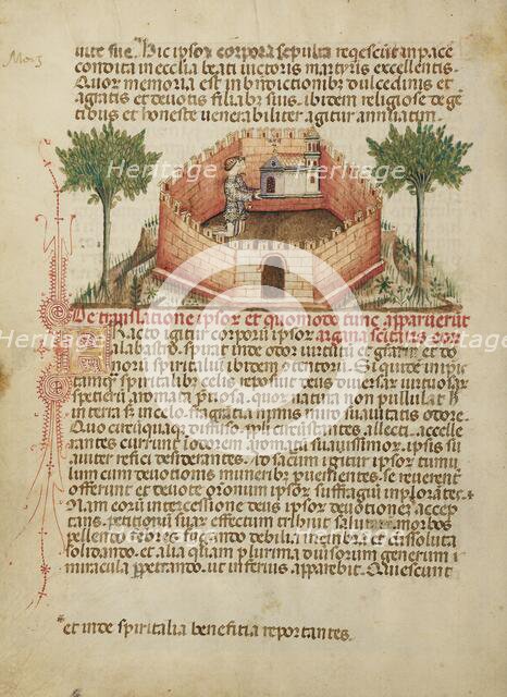 Aimo and Vermondo Holding Up the Church of Saint Victor, about 1400. Creator: Anovelo da Imbonate.