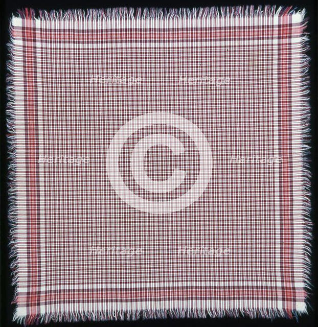 Handkerchief, Sweden, 1801/25. Creator: Unknown.