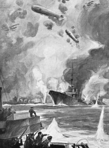 ''Le Combat Naval et Aerien de Cuxhaven; Pendant L'Action', 25 decembre 1914', 1914. Creator: Charles Fouqueray.