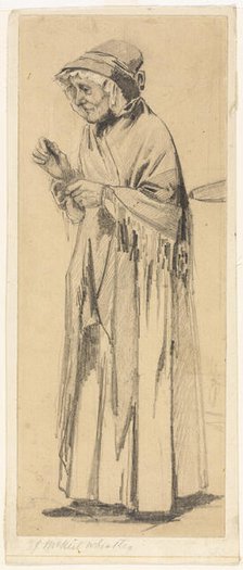 Old Woman in Shawl and Cap, 1887. Creator: Unknown.