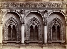 Ospedale Maggiore, Milan: three windows carved with relief sculpture, c1860s. Creator: Fratelli Alinari.