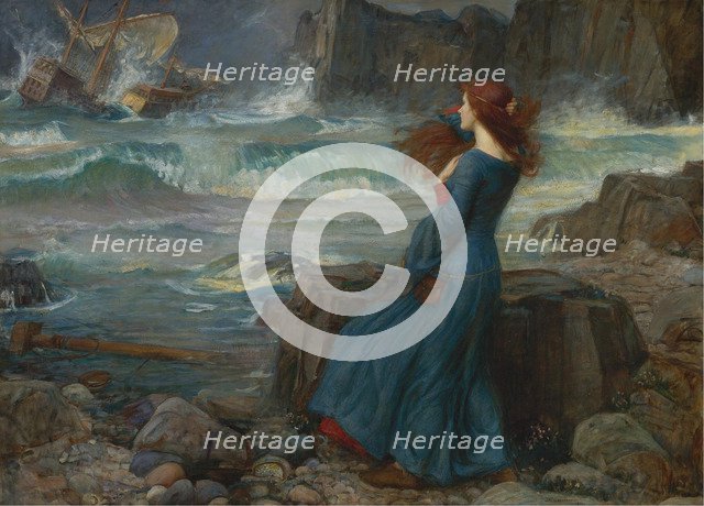 Miranda. The Tempest, 1916. Artist: Waterhouse, John William (1849-1917)
