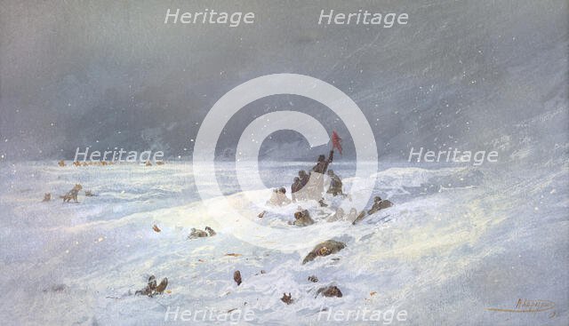 Troops Buried by a Snowstorm, 19th century. Creator: Nikolay Nikolaevich Karazin.