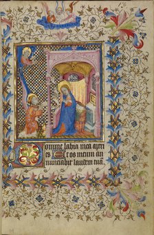 The Annunciation; Book of Hours, about 1400-1410. Creator: Unknown.