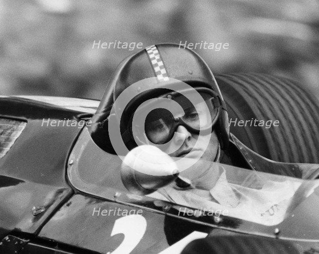Chris Amon in a Lotus 25-BRM V8, French Grand Prix, Rouen, 1964. Artist: Unknown