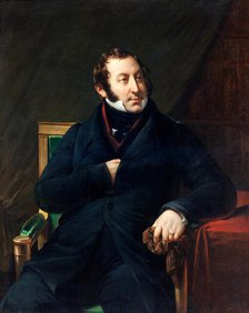 Portrait of the composer Gioachino Antonio Rossini (1792-1868), 1828. Creator: Haudebourt-Lescot, Hortense (1784-1845).