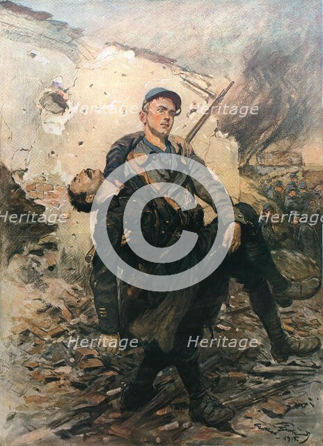''Deux Heros; Tableau de Georges Scott.', 1915. Creator: Georges Bertin Scott.