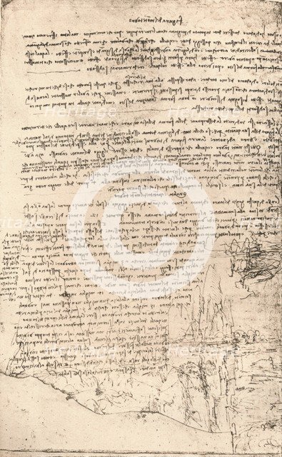 Sketch of Armenian mountains, c1472-c1519 (1883). Artist: Leonardo da Vinci.