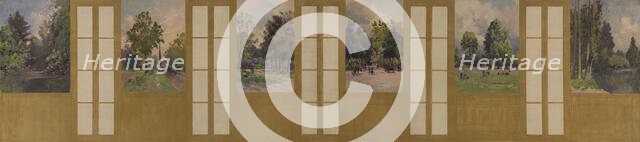 Sketch for the town hall of Vincennes: View of the Bois de Vincennes, 1898. Creator: Paul Leon Felix Schmitt.