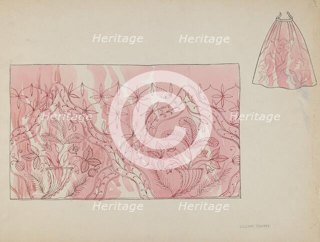 Apron (Detail), c. 1936. Creator: Lillian Causey.