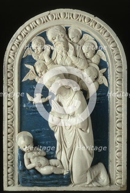 Adoration of the Christ Child, after 1479. Creator: Studio of Andrea della Robbia.