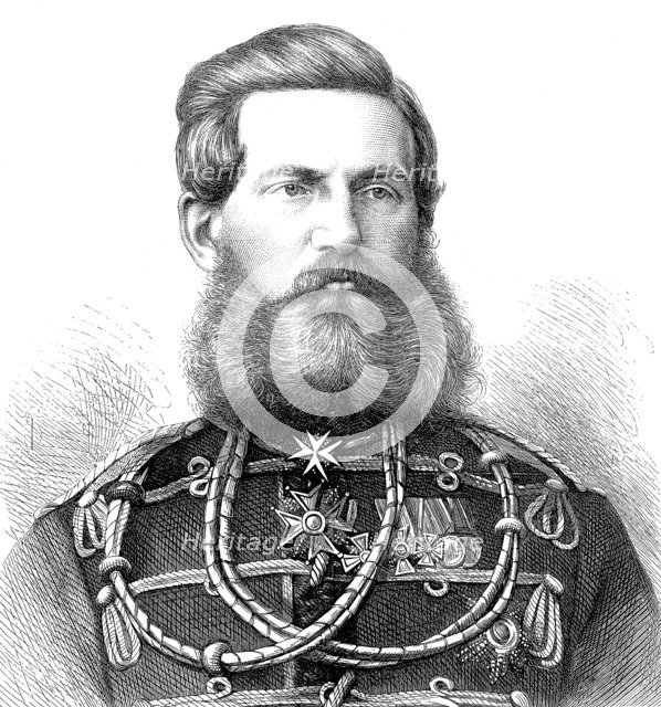 Crown Prince Frederick William of Prussia, 1870.  Artist: Anon