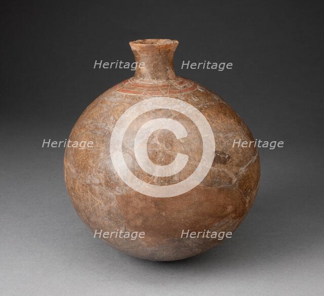 Bottle with Incised Feline Tooth Motif Around Neck, 650/150 B.C. Creator: Unknown.