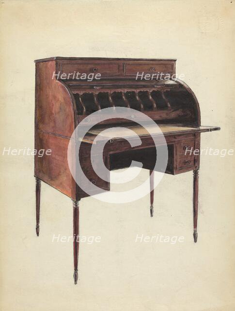 Roll-Top Desk, c. 1953. Creator: M. Rosenshield-von-Paulin.