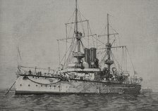 HMS Centurion (1892), Centurion-class battleship, Royal Navy, 1898. Creator: Sampietro.