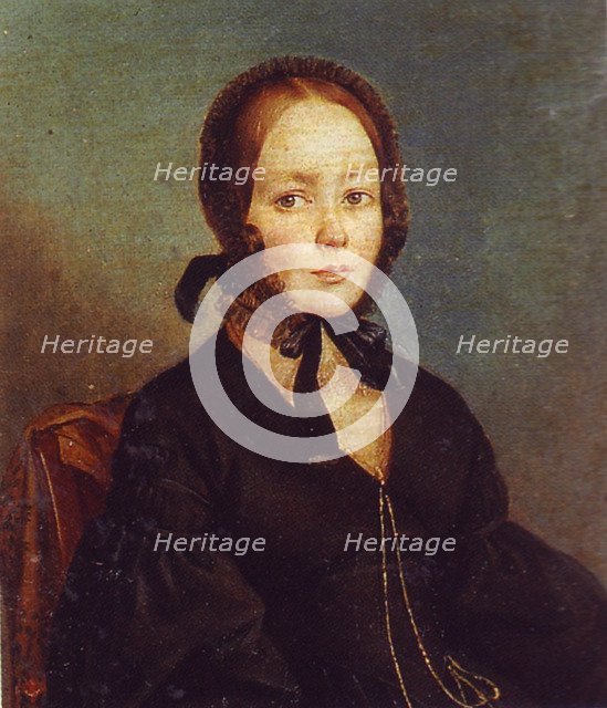 Portrait of Anna Kern, 1840. Artist: Arefov-Bagayev, Akim (active 1840s)